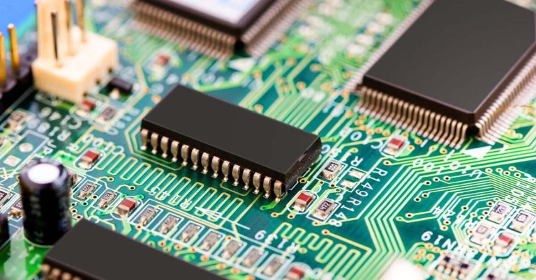 integrated circuits on the board